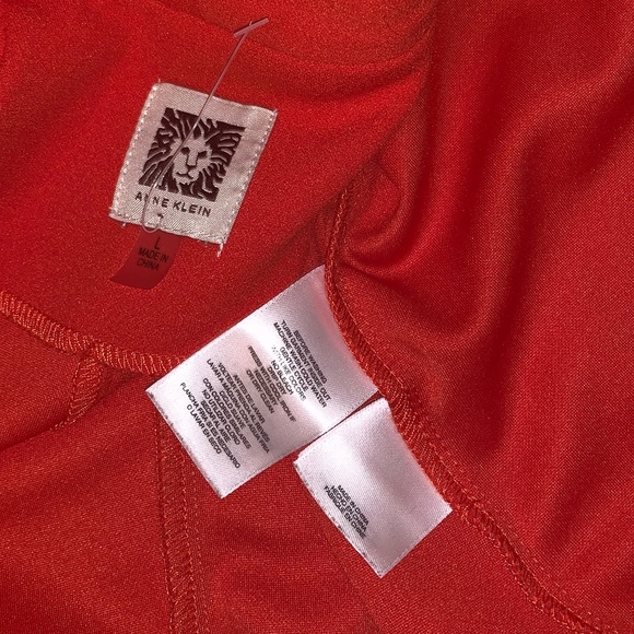 Anne Klein | Large Buttonless Petite Orange Blazer - Picture 3 of 7